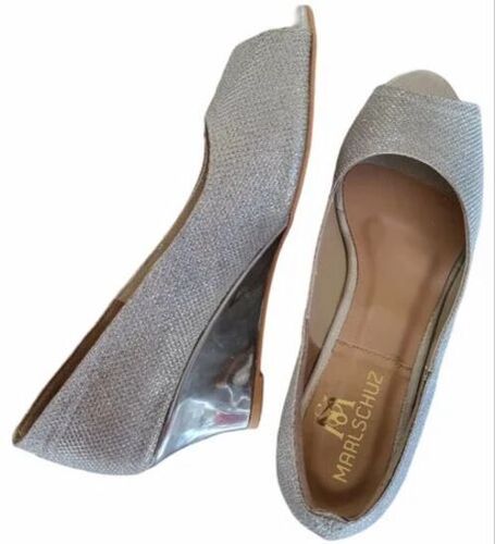 Ladies Silver Wedge Heel Sandal