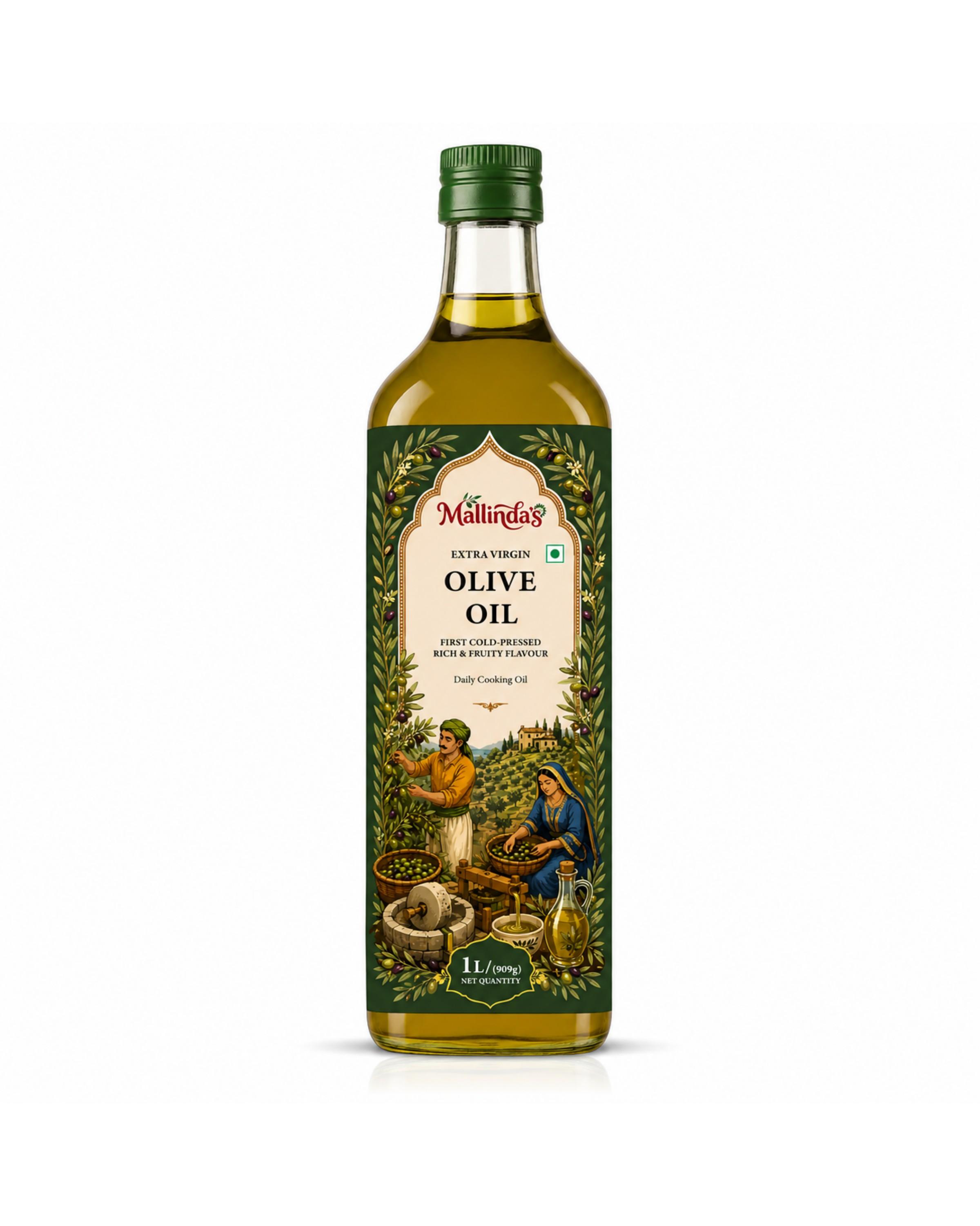 Mallindas Extra Virgin Olive Oil 1Ltr - Application: Household