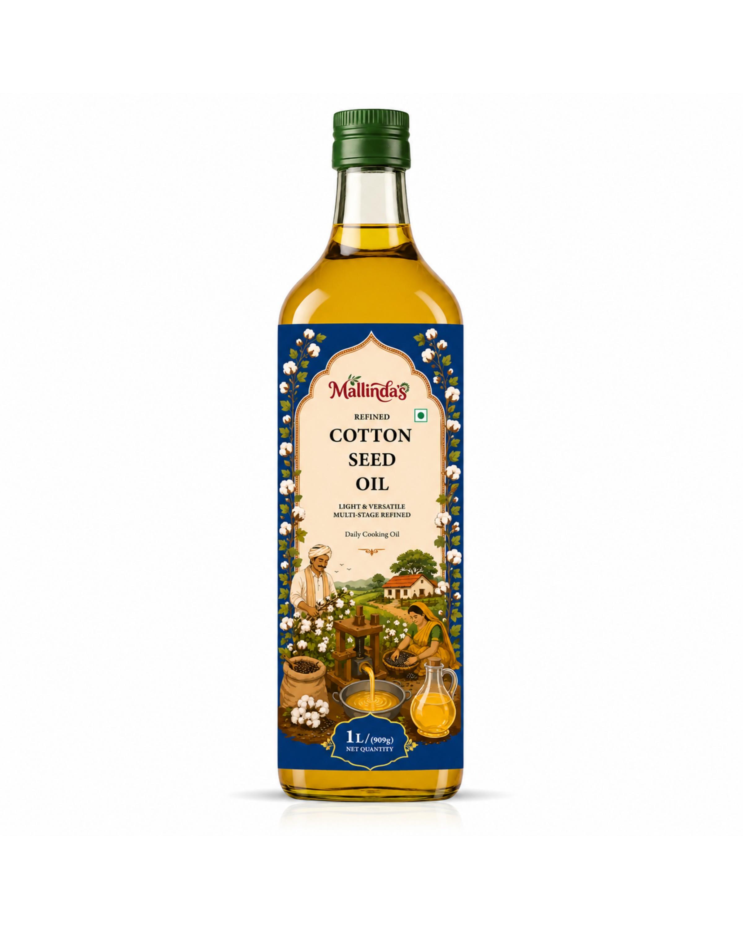 Mallindas Refined Cottonseed Oil 1L - Application: Household