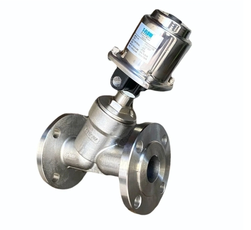 Pneumatic Angle Seat Valve Flanged