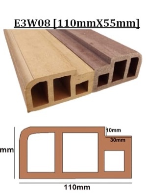 Wpc Door Frame - Color: Dark Brown