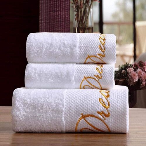 Embroidered Cotton Bath Towel