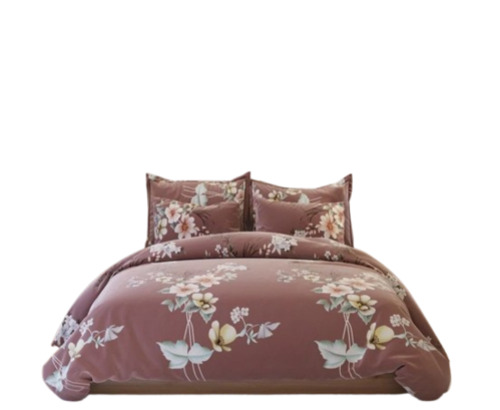 Floral Print Glace Cotton Bedsheet