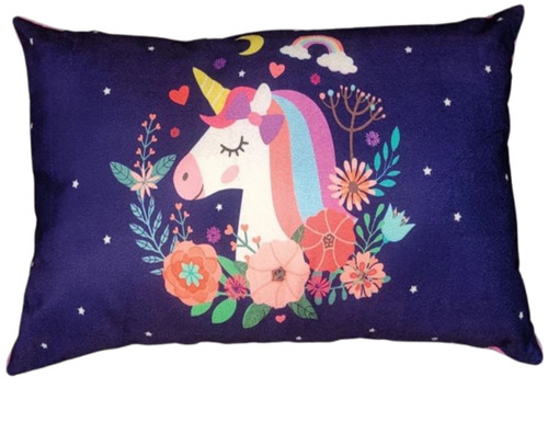 Rectangle Blue Printed Cushion