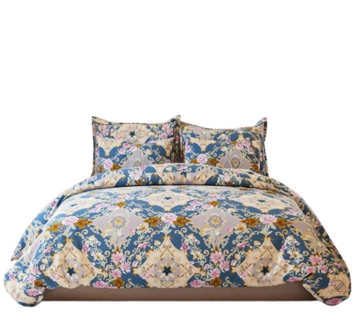 Skin-Friendly Glace Cotton Double Bedsheets
