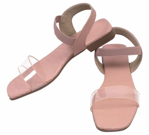 Stylist Peach Ladies Flats Sandal