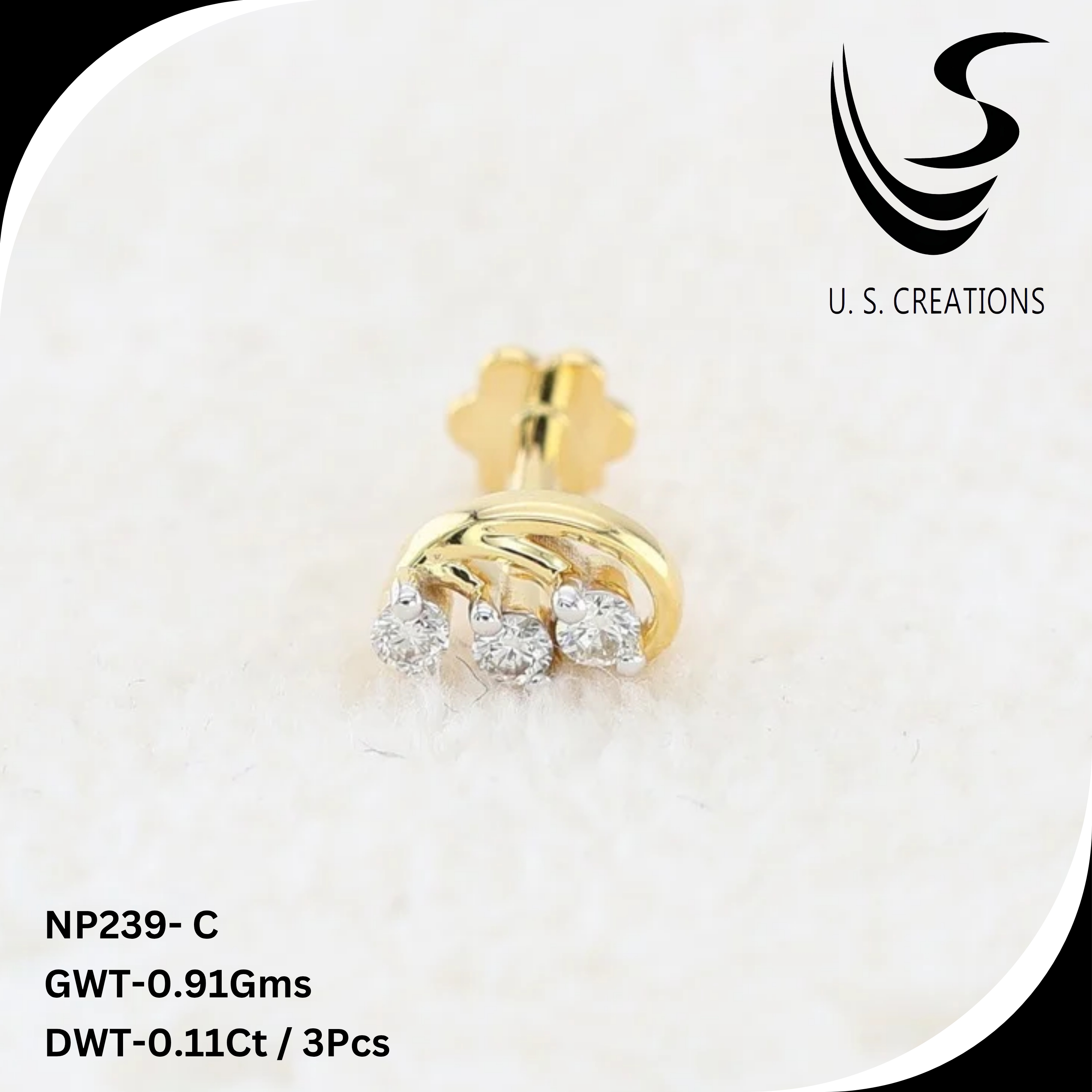 18kt Gold Nose Pin