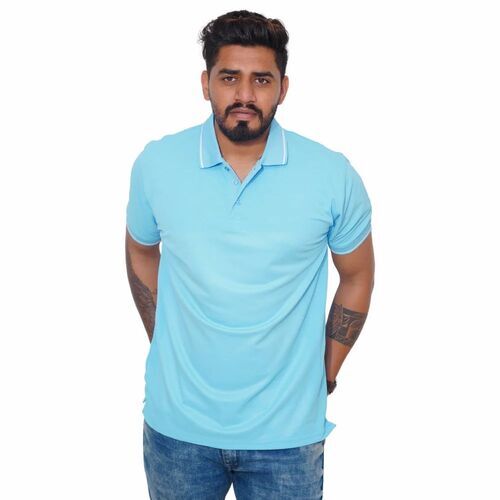 Men Half Sleeves Plain T Shirt