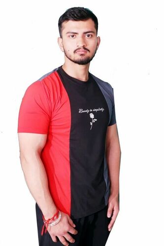 Round Collar Printed T Shirt