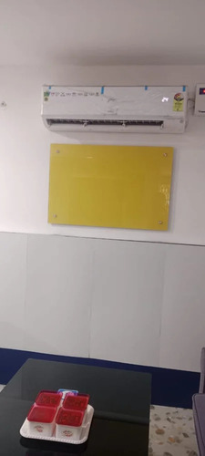 White Lacquered Glass Writing Board