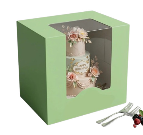 10x10x9 Inch Green Plain Sbs Cake Box