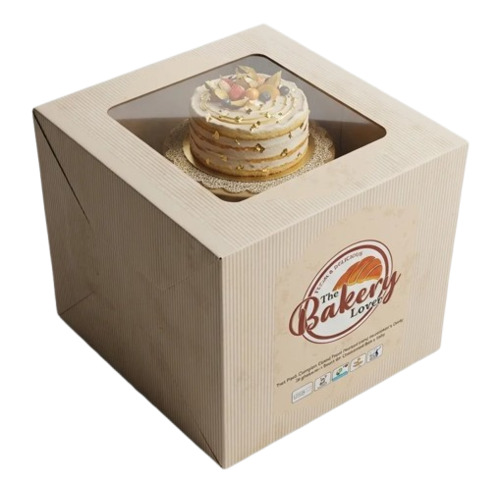 12/12/12 Inch Off White Printed Duplex Paper Cake Box