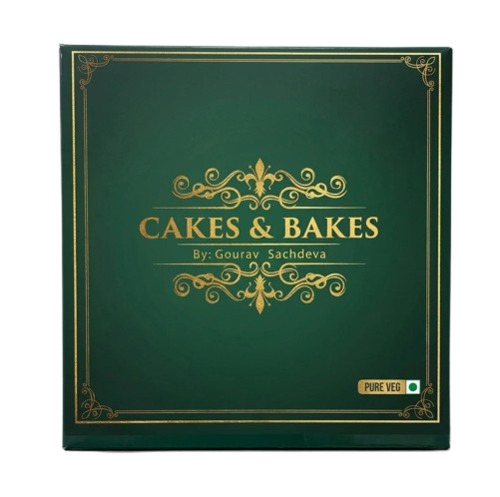 8x8x5 Inch Green Printed Corrugated Paper Cake Box