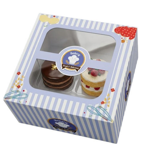 8x8x5 Inch Printed Duplex Paper Cake Box