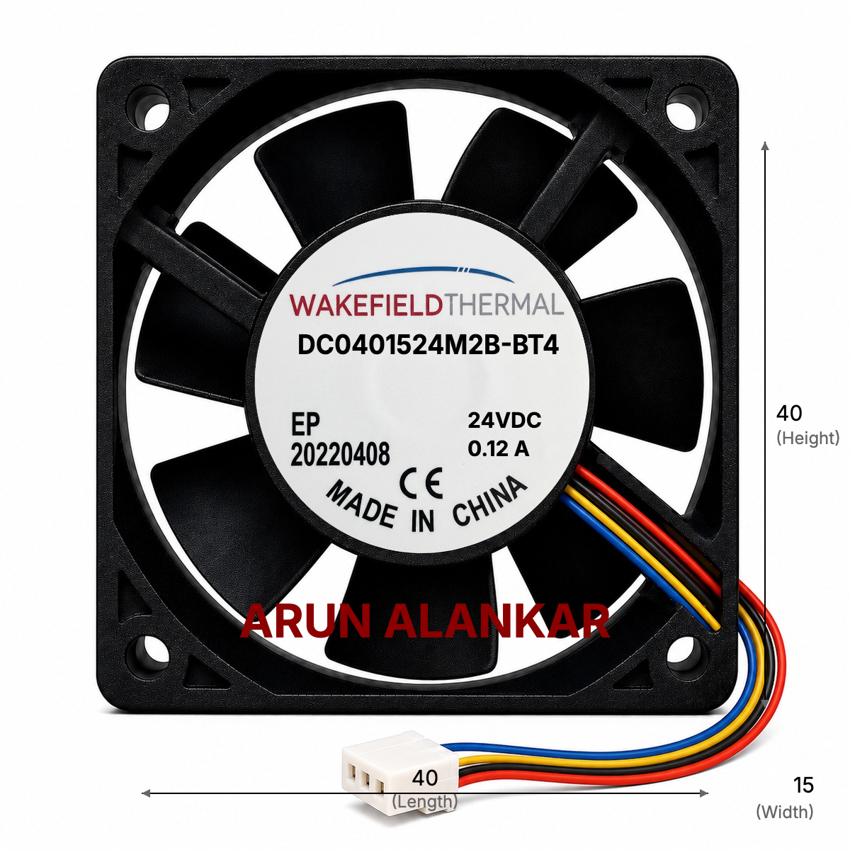 Dc0401524m2b-bt4 Wakefield Thermal Solutions Fan 40x15mm 24vdc Pwm/tach Molex