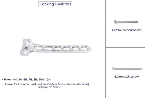 Orthopedic T Buttress Locking Plate