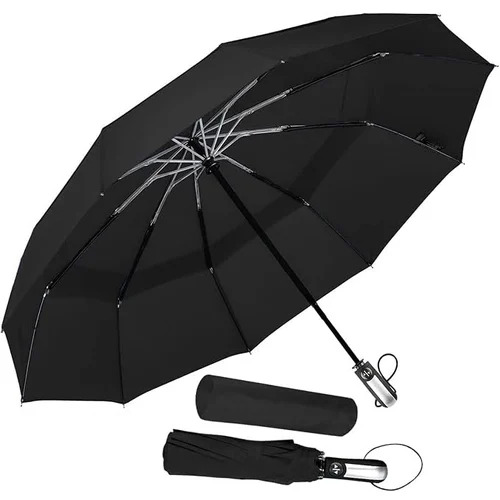 Black Automatic Open And Close Folding Umbrella