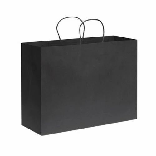 Black Craft Paper Carry Bag