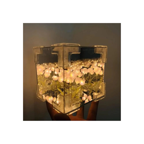Tulip Cube Mirror Lamp LED Decorative Lamp