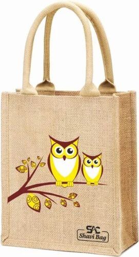 Printed Jute Shopping Bag