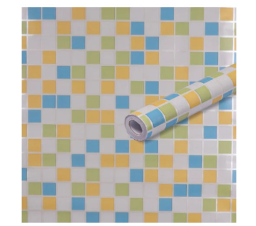 Small Check Printed Pvc Wall Paper