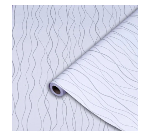 White Abstract Print Pvc Wall Paper