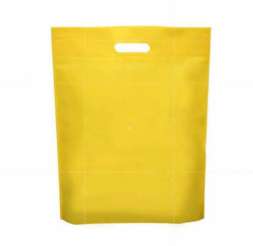 Yellow Plain Non Woven D Cut Bag