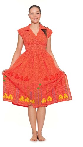 Ladies Red Printed Top