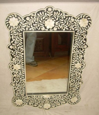 Wooden Bone Mirror Frame