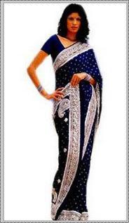 Elegant Look Embroidered Saree