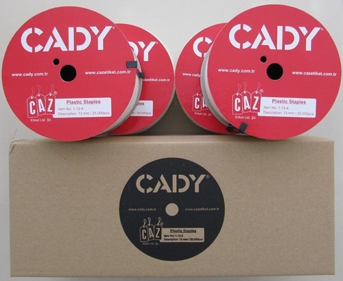 CADY Plastic Staple Pin - Plastic Material, Standard Sizes Available, White Color | High Strength, Fine Finish, Sturdy Design