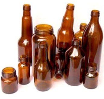 Amber And Clear Glass Bottles