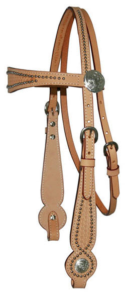 Plain Brown Horse Western Headstall Size: Various Sizes Available