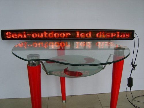 Single Red Color Led Semi Outdoor Window Sign