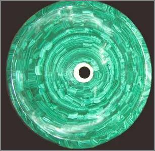 Round Designers Gemstone Malachite Sink 