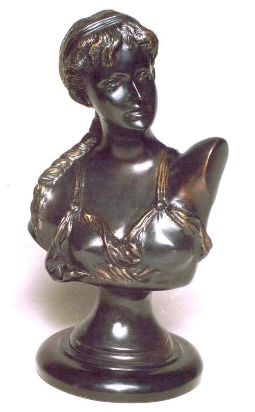 Brass Metal Girl Statue