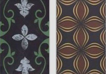 Designer Black Decorative Tiles Size: Customized