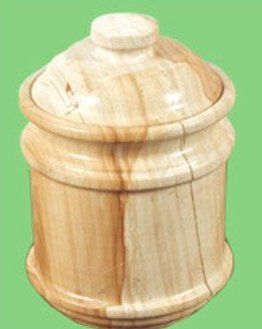 Handcrafted Fancy Teak Wood Urn Size: Vary