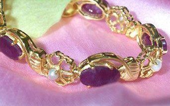 Fashion Designer Gold Ruby Bracelets