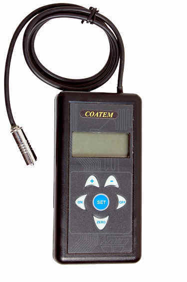 Coating Thickness Gauge - 1500µm Measurement, Compact Design with Flexible Probe and Calibration Keys