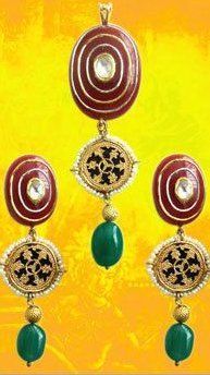 Traditional Thewa Kundan Jewellery Set