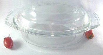 Kitchen Clear Glass Casserole Size: Vary