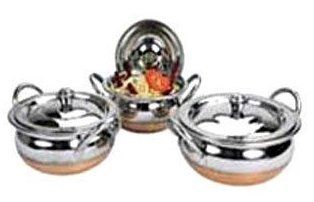 Metal Stainless Steel Cookware Set With Copper Bottom