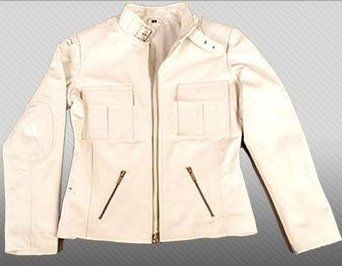 White Exclusive Mlinda Leather Jackets