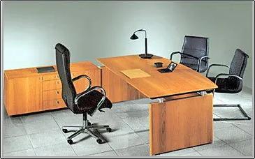Executive Desk With Side Table And Chair 