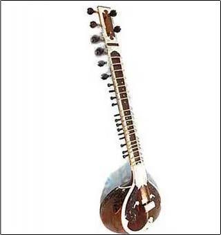 Multi Color Designer Sitar Body Material: Wood