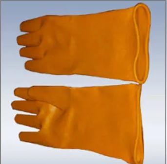 Various Colors Are Available Plain Natural Rubber Gloves