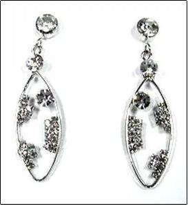 Various Colors Are Available American Diamond Beaded Earrings 