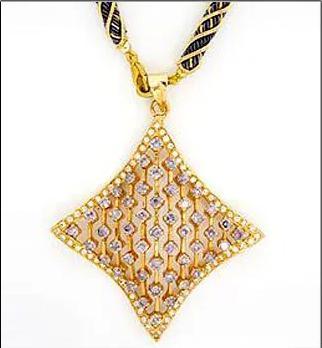 Varios Colors Are Available Printed Design Gold Pendants