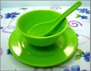 Various Colors Are Available Melamine Bowl And Spoon